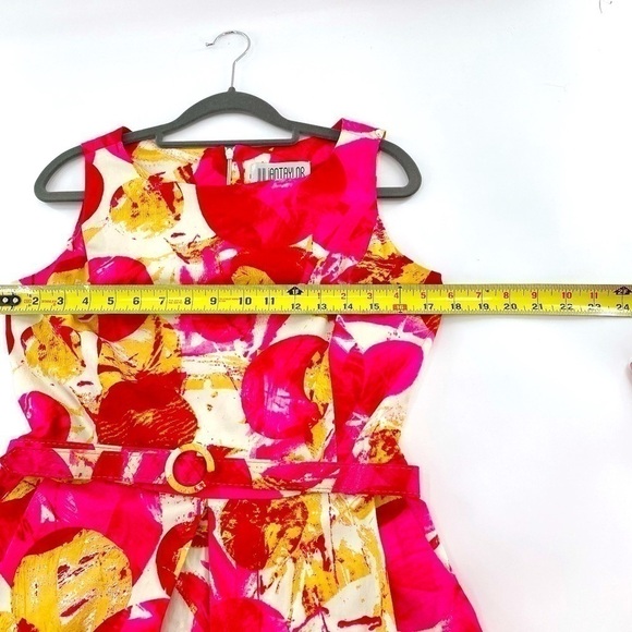 Julian Taylor New York Belted midi Dress Sz 8 - Picture 8 of 11